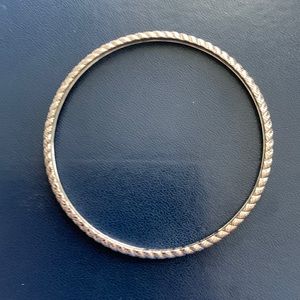 Judith Ripka Silver Bangle Bracelet